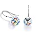 CRYSLOVE Fantastic World Series Aurora Borealis Ball Crystal Earrings for Women 925 Sterling Silver Drop Dangle Rainbow Earrings,Elegant Jewelry Packaging