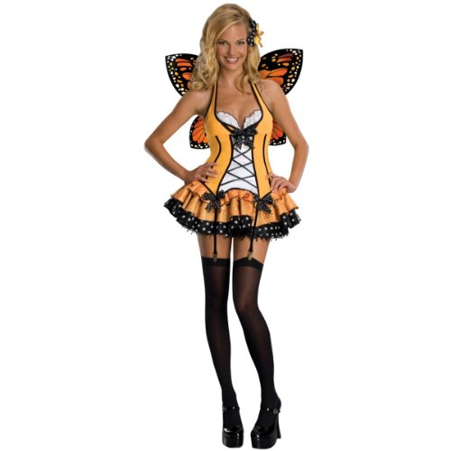 Secret Wishes Fantasy Butterfly Costume, Orange, Large