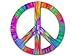 Tie Dye Peace Sign Symbol Sticker (dyed vinyl decal)