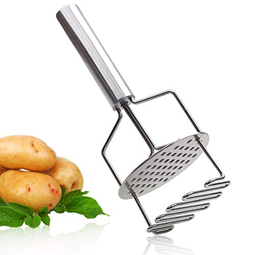 Dual-Press Potato Masher, Stainless Steel Potato Ricer Press, Premium Heavy Masher Ricer Tool for Mashing Baby Food, Vegetable, Fruits and Kitchen Baking - Thumbnail 7