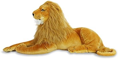 Lion Soft Stuffed Toy Cuddly Plush Pillow Realistic Big Cat Companion for Kids and Adults BPA-Free 72 x 12 x 18 | 6 pounds | Large