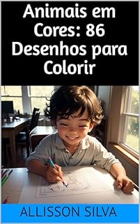 Livro Animais em Cores: 86 Desenhos para Colorir