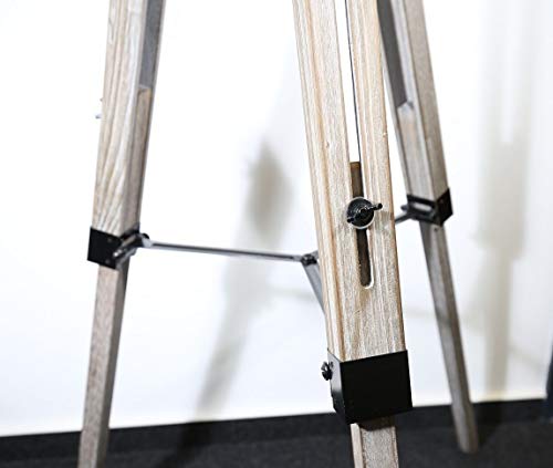 Lüllmann Stativ Stehleuchte Studiolampe Stehlampe Spot Schwarz/Gold Lampe Höhe:95-143cm 605455 Retrolampe Tripod – Bild 7
