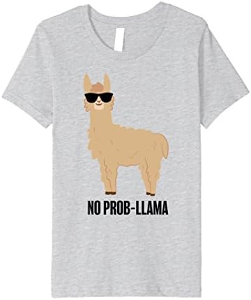 Kids No Prob-llama Tee by Trending Farm Shirt 8 Heather Grey