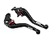 MZS Short Levers Brake Clutch CNC for Kawasaki ZX6R ZX636R ZX6RR 2000-2004/ ZX10R 2004-2005/ ZX9R 2000-2003/ ZX12R 2000-2005/ ZZR600 2005-2009/ Z1000 2003-2006/ VERSYS 1000 KLZ1000 2012-2014 Black
