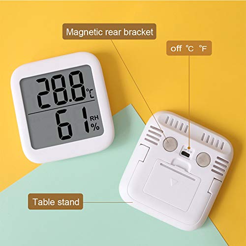 BeGrit Innen Hygrometer Thermometer für Baby-Raum-Temperatur Feuchtigkeit Feuchte Überwachung, digital einfach Sofort mit Lächeln/Unhappy Emotion Icon lesen (Weiß)