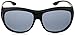 Solar Shield Fits Over Sunglasses Classic Elm Square (L) Blk/Gry