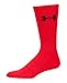 Under Armour Adult Elevated Performance Crew Socks, 3-Pairs, Rocket Red Assortment, Large