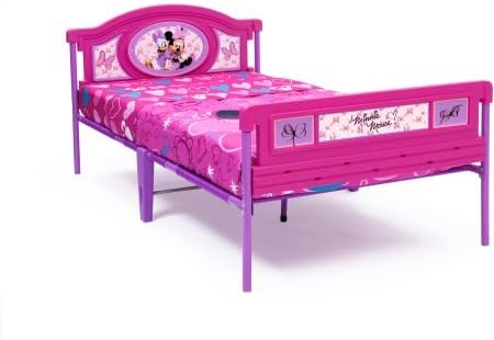 Delta Children Disney Minnie Mouse Twin Bed, Colorful decals on the headboard and footboard