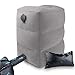 HOMCA Inflatable Airplane Footrest Pillow with Air Pump, Adjustable Height Travel Foot Rest Pillow for Airplane, Cars, Buses, Trains, Office, and Kids to Sleep on Long Flights(Grey,1 Pack)