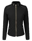 Doublju Lightweight Paddeed Quilted Zip-Up Jacket (Plus size available)