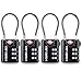 SURE LOCK TSA Compatible Travel Luggage Locks, Inspection Indicator, Easy Read Dials TSA Approved with Zinc Alloy Black 4 Pack