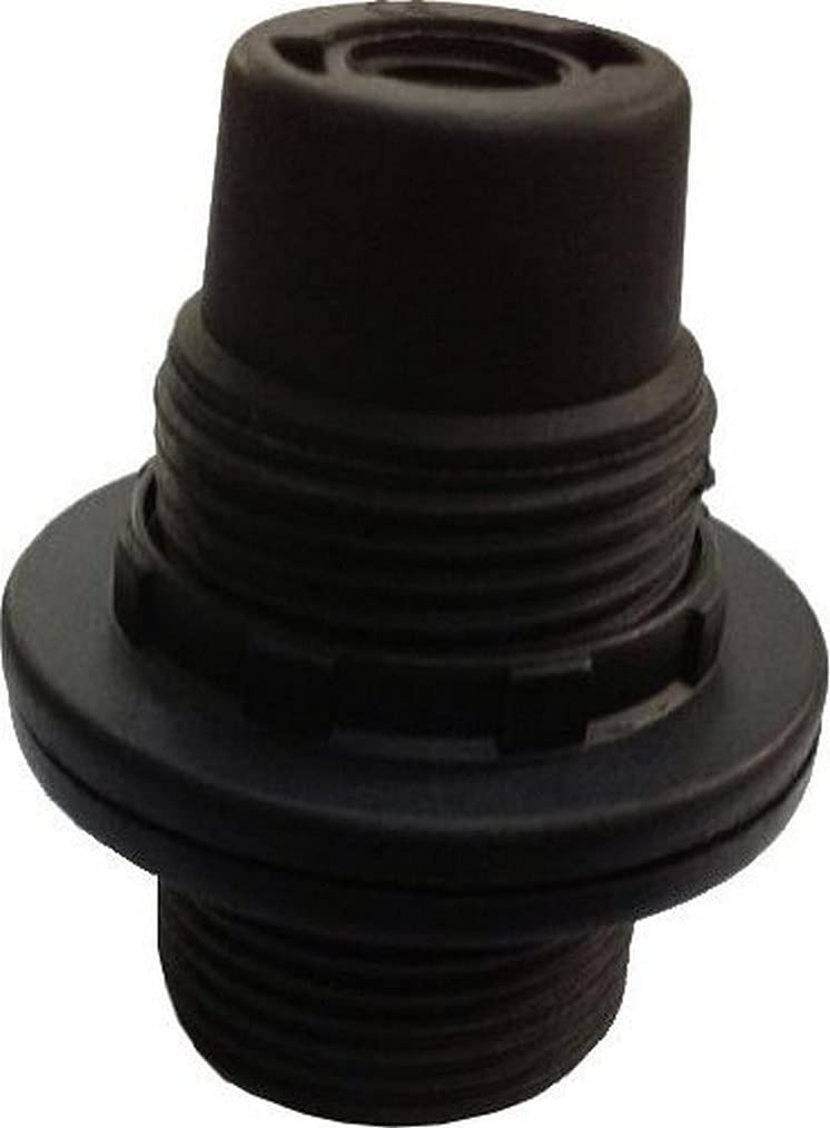 Electraline 71115 Threaded E14 Light Bulb Socket with 2 Rings Black