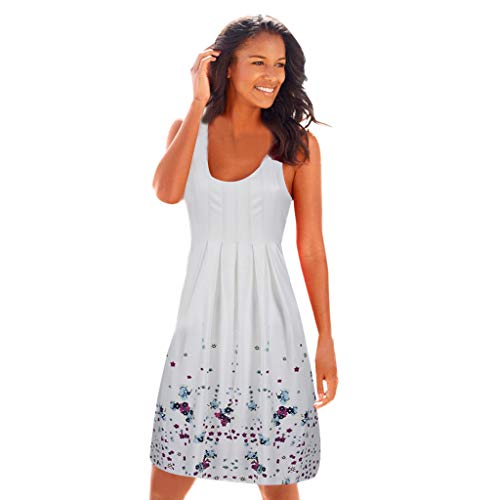Women Boho Floral Short Mini Dress Party Evening Summer Beach Holiday Sun Dress White