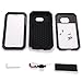 Galaxy S6 Case with Screen Protector, Seacosmo Full Body Rugged Armor Aluminum Metallic Shockproof Scratch-Resistant Dual Layer TPU Bumper Case for Samsung Galaxy S6, Black