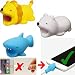 Embrium 3 Pcs Lightning Cable Bite Protectors (Lion, Shark, Polar Bear) Cute Animal Cord compatible with iPhone (5, 5S, SE, 6, 6S, 7, 8, X)  primary