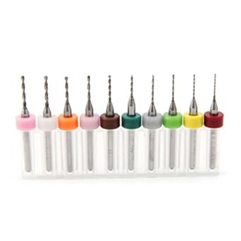 Generic 10Pcs 0.6-1.5mm PCB Print Circuit Board Carbide Drill Bit Mini Micro Drill Bits DIY Power Tools
