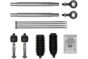 SuperATV Heavy Duty Tie Rod Kit for Polaris Ranger XP 900 / Crew (2013+) - Complete with Chromoly Ends - Stock Length Replacement