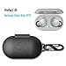 Aotao Silicone Case for Galaxy Buds 2019, Soft and Flexible, Scratch/Shock Resistant Silicone Cover with Carabiner for Galaxy Buds (Black)