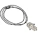 Sannysis Choker Chains Charm Black Leather Cord Necklace (Hand of Fatima)