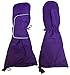 N'Ice Caps Kids Thinsulate Easy On Velcro Wrap Mittens with Elbow Length Cuff (6-8yrs, Dark Purple)