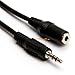 Cmple - Headphone Extension Cable 100 ft 3.5mm AUX Extension Cord Male to Female Stereo Audio Adapter Cable, 1/8 TRS Aux Extender Cable - Black