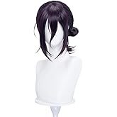 KIRA KIRA Anime Cosplay Wig Women 35cm Deep Purple Ponytail Wig for Halloween
