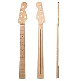 BQLZR Maple Wood 21 Fret Right-handed Clear Satin 5 String Electric Bass Neck Parts Replacement