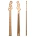 BQLZR Maple Wood 21 Fret Right-handed Clear Satin 5 String Electric Bass Neck Parts Replacement