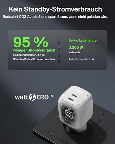 BoostCharge Pro 2-Port USB C Ladegerät, 67W, GaN-Ladegerät