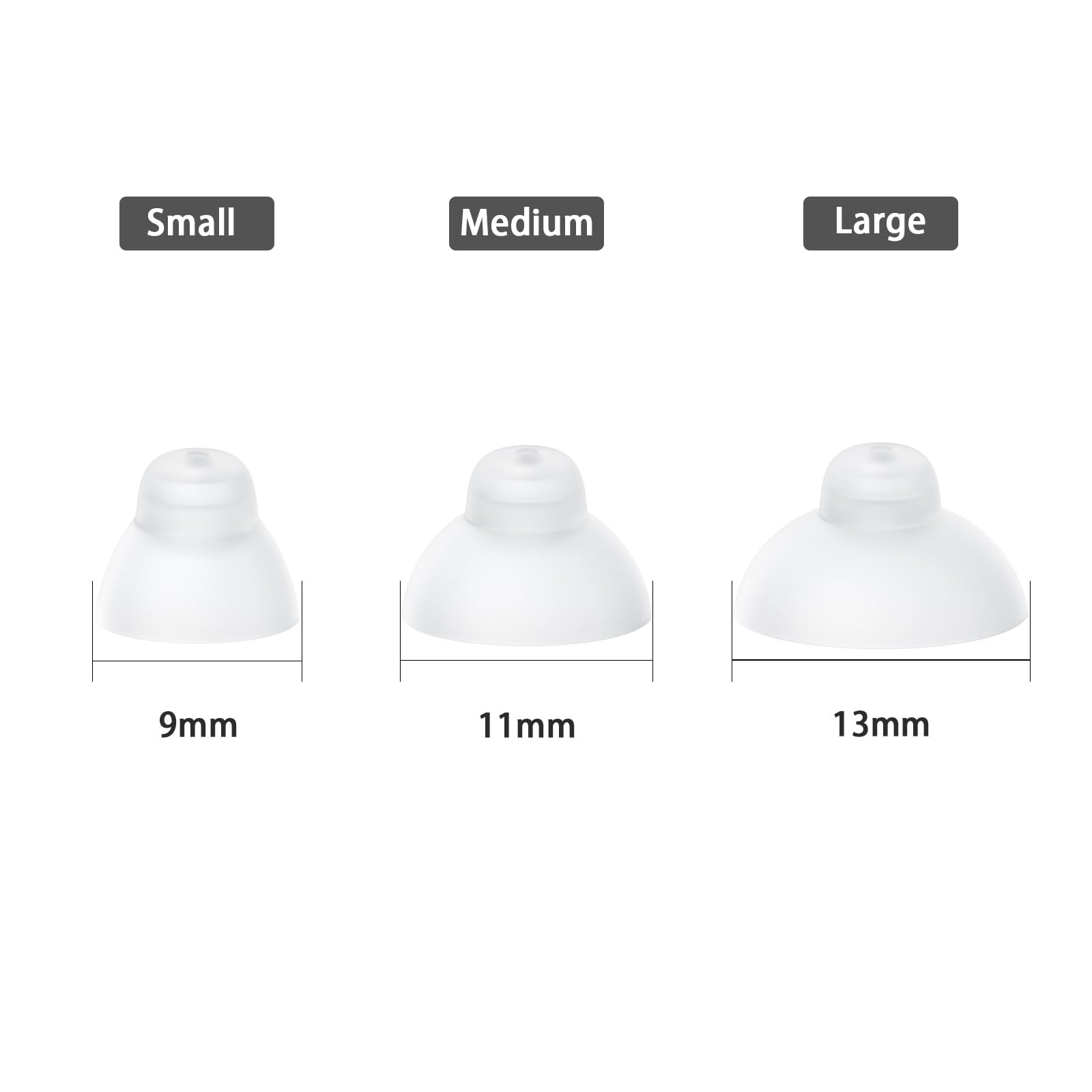 Hearing Aid Domes, Single Layer Umbrella-Shaped Ear