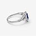 Neoglory Platinum Plated Blue Ocean Heart Crystal Engagement Rings Size 7