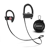 Bluetooth headphones, Jpodream V4.1 Sport Wireless Earphones, IPX7 Waterproof, 8 Hour Play Time, Noisy Cancelling Headset for Running, Workout with a Complimentary Running Belt Waist Pack