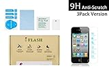 iFlash&reg; 3 Pack of Premium Tempered Glass Screen Protector For Apple iPod Touch 4th Generation - Transparent Crystal Clear / 2.5D Rounded Edges / 9H Hardness / Scratch Proof / Bubble Free / Oleophobic Coating / 0.3mm Thickness (3Pack, Retail Package)