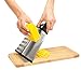 iCooker Cheese Grater [Stainless Steel] 4 Sided Box Grater - Premium Quality Zester for Vegetables, Fruits, Ginger, Chocolate & Nuts - Best Slicer With Sharp Blades [Black Handle]
