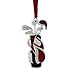 4” Red and White with European Crystals Silver Plated Golf Bag Christmas Tree Ornament