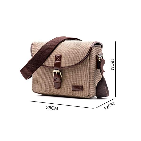 ZHUSHI. Retro wasserdichte Kameratasche Fotografie-Paket DSLR Schulterkoffer Für Leinwand Micro Single Messenger Männer… – Bild 7
