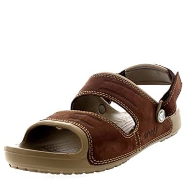 Amazon com Crocs Men s Yukon Two Strap Leather Croslite Amazon com Crocs Men s Yukon Two Strap Leather Croslite