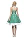 Maggie Tang Women's 1950s Vintage Rockabilly Dress Size M Color Green White