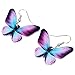 Bonsny Drop Dangle Floral Butterfly Earrings Fashion Insect Jewelry For Women Gift
