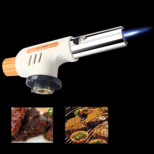 AIPINQI Culinary Butane Torch, Portable Flame Gun Chefs Torch Kitchen Blow Torch for Cooking Sous Vide, Creme Brulee and Pastries, Orange - Thumbnail 2