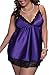 BeautyIn Women's Enchanting Satin Chemise Sexy Lingerie Babydoll with G String