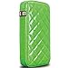 BUBM CD Case 32 Capacity CD/DVD Carrying Case DVD Storage Organizer Case VCD Wallets (Green-L)
