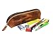 Vintage Style Pen/Pencil Case from Aaron Leather (Caramel)