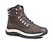 KINGSHOW Men's M0705 Water Proof Brown Leather Rubber Sole Winter Snow Boots 13 M US