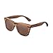 WISH CLUB Polarized Lenses Wood Sunglasses for Women and Men with Box UV 400 Protection (Brown)