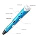 CCTREE 3D Printer Printing Pen for Kids Art & Craft Making 3D Drawing Modeling and Education with 3 Rolls Filament Refills and Spatula (Blue)