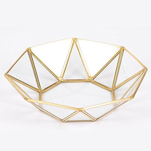sroomcla - Mirrored Decorative Tray - Glass Makeup Display Organizer,Comestic Storage for Palette/Lipstick/Brushes/Skincare/Perfumes/Bathroom Accessories.