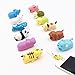 12-Pack LEHIAMZ Charging Cord Saver Mini Cartoon Charging Cable Protector for iPhone USB Cable
