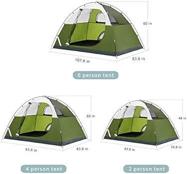 Amazon Com Moon Lence Camping Tent 2 4 6 Person Lightweight Compact Backpacking Tent Double Layer Outdoor Tent Waterproof Windproof Anti Uv 2 Person Tent Sports Outdoors